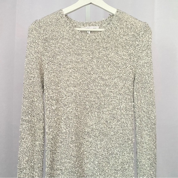 BCBGeneration Wool Blend Long Sleeves Sweater Dress in White/Black — XS - Picture 2 of 5